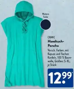 Aldi Süd CRANE Handtuch Poncho Angebot