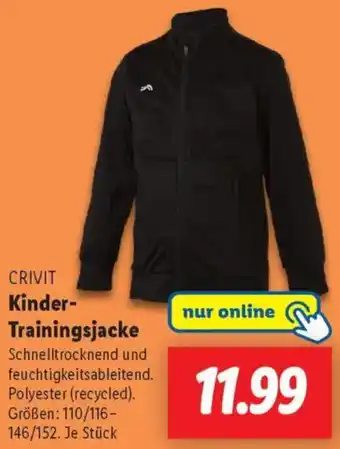 Lidl CRIVIT Kinder Trainingsjacke Angebot