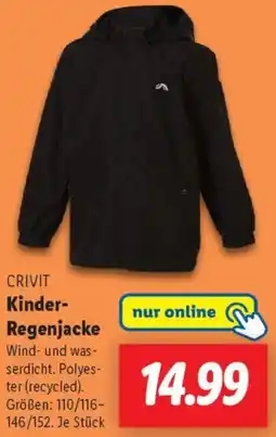 Lidl CRIVIT Kinder Regenjacke Angebot
