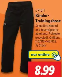 Lidl CRIVIT Kinder Trainingshose Angebot