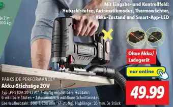 Lidl PARKSIDE PERFORMANCE Akku-Stichsäge 20V Angebot