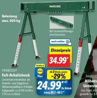 Lidl PARKSIDE Falt-Arbeitsbock Angebot