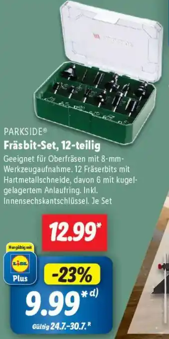 Lidl PARKSIDE Fräsbit-Set, 12-teilig Angebot