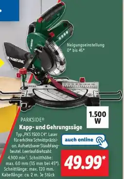 Lidl PARKSIDE Kapp- und Gehrungssäge Angebot