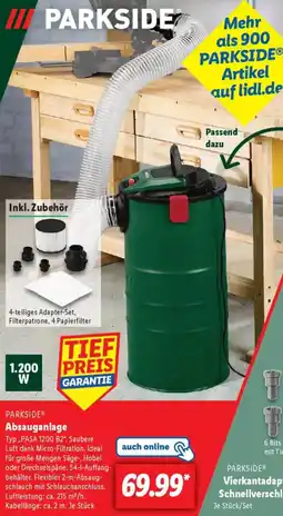 Lidl PARKSIDE Absauganlage Angebot