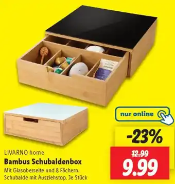 Lidl LIVARNO home Bambus Schubaldenbox Angebot