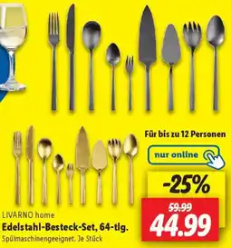 Lidl LIVARNO home Edelstahl-Besteck-Set, 64-tlg. Angebot