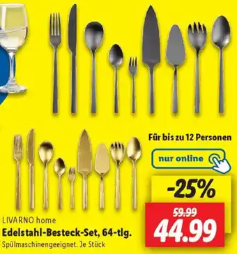 Lidl LIVARNO home Edelstahl-Besteck-Set, 64-tlg. Angebot