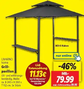 Lidl LIVARNO home Grillpavillon Angebot