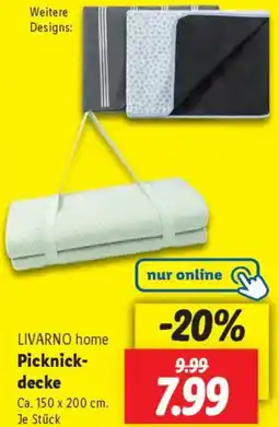 Lidl LIVARNO home Picknickdecke Angebot