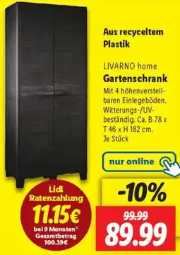 Lidl LIVARNO home Gartenschrank Angebot