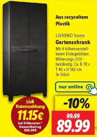 Lidl LIVARNO home Gartenschrank Angebot