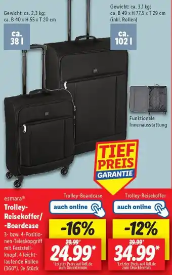 Lidl esmara Trolley Reisekoffer/ Boardcase Angebot