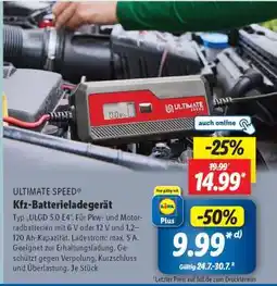 Lidl ULTIMATE SPEED Kfz-Batterieladegerät Angebot