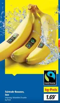 Lidl Fairtrade-Bananen, lose Angebot