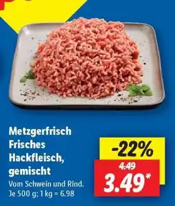 Lidl Metzgerfrisch Frisches Hackfleisch gemischt Angebot