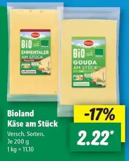 Lidl Bioland Käse am Stück Angebot