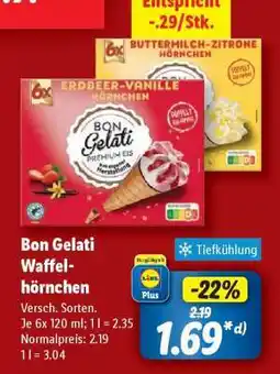 Lidl Bon Gelati Waffelhörnchen Angebot