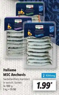 Lidl Italiamo MSC Anchovis Angebot