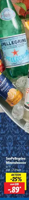 Lidl SanPellegrino Mineralwasser Angebot