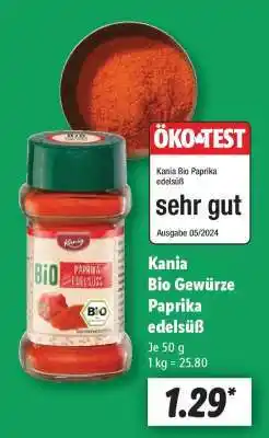 Lidl Kania Bio Gewürze Paprika edelsüß Angebot