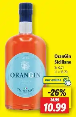 Lidl OranGin Siciliane Angebot