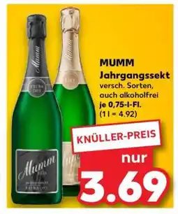 Kaufland Mumm Jahrgangssekt Angebot