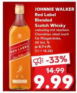 Kaufland JOHNNIE WALKER Red Label Blended Scotch Whisky Angebot