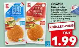 Kaufland K-CLASSIC Cheese- oder Chickenburger Angebot