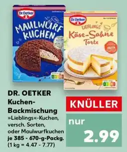 Kaufland DR. OETKER Kuchen- Backmischung Angebot