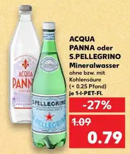 Kaufland ACQUA PANNA oder S.PELLEGRINO Mineralwasser Angebot