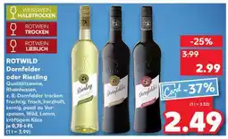 Kaufland ROTWILD Dornfelder oder Riesling Angebot