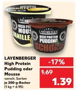 Kaufland LAYENBERGER High Protein Pudding oder Mousse Angebot