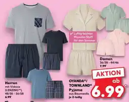 Kaufland OYANDA /TOWNLAND Pyjama Angebot
