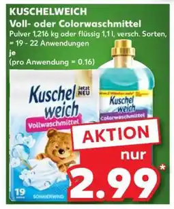 Kaufland KUSCHELWEICH Voll- oder Colorwaschmittel Angebot