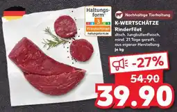 Kaufland K-WERTSCHÄTZE Rinderfilet Angebot