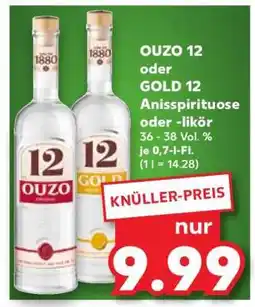 Kaufland OUZO 12 oder GOLD 12 Angebot