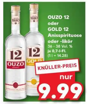Kaufland OUZO 12 oder GOLD 12 Angebot