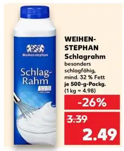 Kaufland WEIHEN-STEPHAN Schlagsahne Angebot