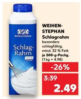 Kaufland WEIHEN-STEPHAN Schlagsahne Angebot