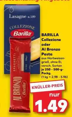 Kaufland BARILLA Collezione oder Al Bronzo Pasta Angebot