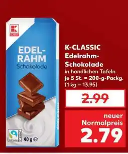 Kaufland K-CLASSIC Edelrahm-Schokolade Angebot