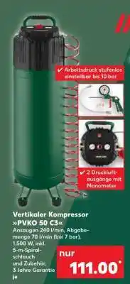 Kaufland Vertikaler Kompressor PVKO 50 C3 Angebot