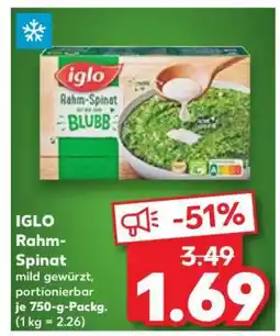 Kaufland IGLO Rahm- Spinat Angebot