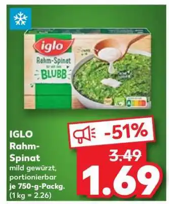 Kaufland IGLO Rahm- Spinat Angebot