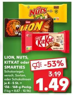 Kaufland LION, NUTS, KITKAT oder SMARTIES Angebot