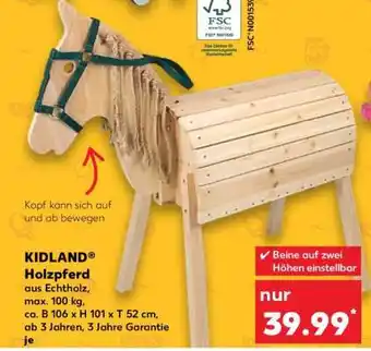 Kaufland KIDLAND Holzpferd Angebot