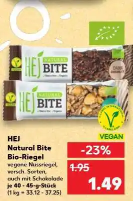 Kaufland HEJ Natural Bite Bio-Riegel Angebot