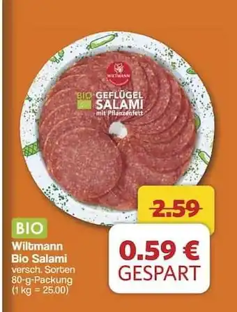Famila Nord Ost Wiltmann Bio Salami Angebot