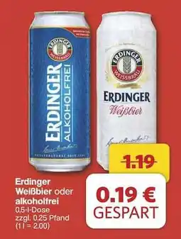 Famila Nord Ost ERDINGER Weißbier oder Alkoholfrei Angebot